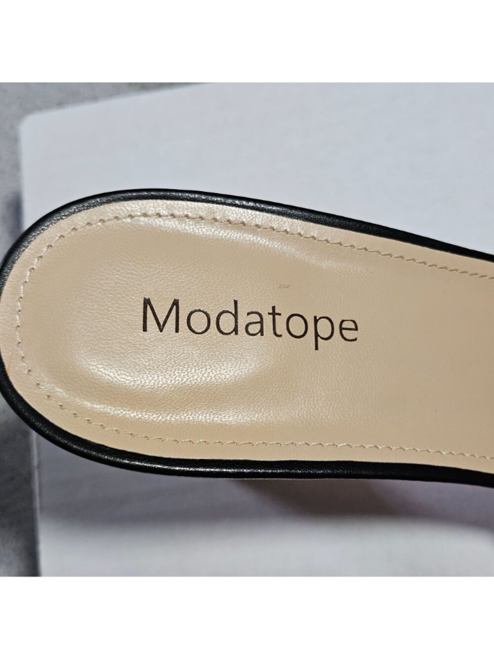 Woman's Modatope black dress casual black slip on kitten heel mesh pump slide 11 - Picture 3 of 8